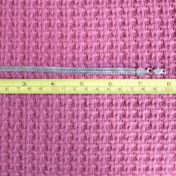 Sterling Silver Herringbone Link Bracelet - Picture 8 of 10